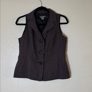 Ann Taylo Charcoal Sleeveless Women's Vest Size 6P